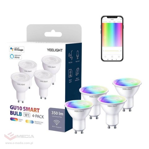 Inteligentna żarówka Yeelight W1 GU10 (kolor) 4szt