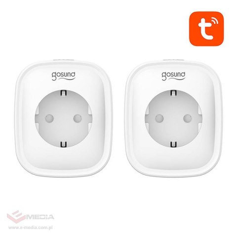 Inteligentne gniazdko WiFi Gosund SP1, 2 sztuki (dwupak), 16A, Tuya