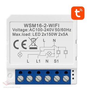 Inteligentny przełącznik dopuszkowy WiFi Avatto WSM16-W2 TUYA