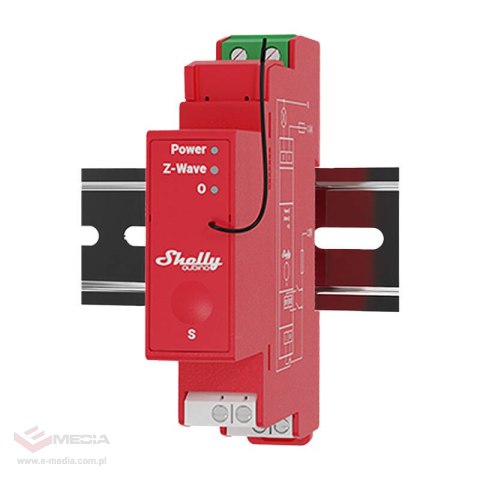 1-kanałowy przekaźnik na szynę DIN z pomiarem energii Shelly Qubino Pro 1PM Z-Wave