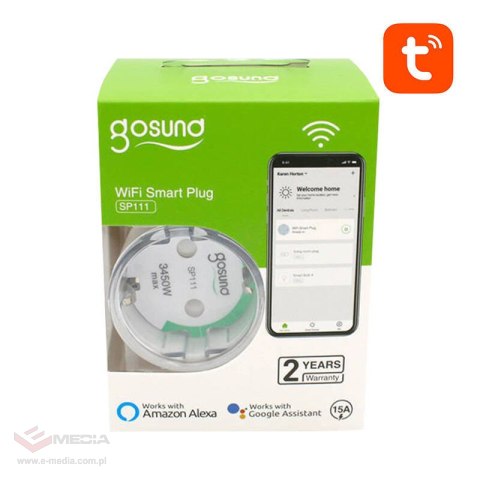 Inteligentne gniazdko WiFi Gosund SP111 3680W 16A, Tuya 4-pak