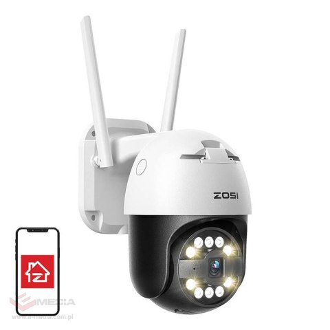 Kamera zewnętrzna IP ZOSI C296 WiFi 5MP Pan Tilt IP66 + karta microSD 32GB