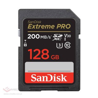 Karta pamięci SANDISK EXTREME PRO SDXC 128GB 200/90 MB/s UHS-I U3 (SDSDXXD-128G-GN4IN)