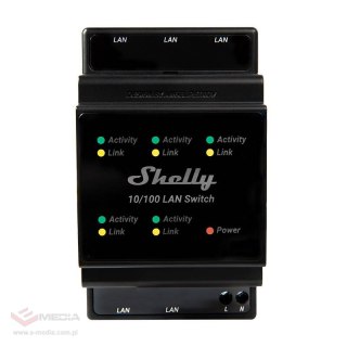 Przełącznik Ethernet z 5 portami RJ45 Shelly LAN Switch