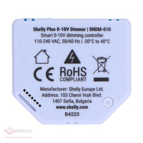 Ściemniacz światła WiFi Shelly Plus 0-10V Dimmer