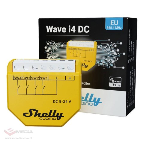 Kontroler Scen Shelly Qubino Wave i4 DC Z-Wave (DC 5-24V)