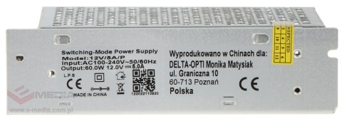 ZASILACZ IMPULSOWY 12V/5A/P