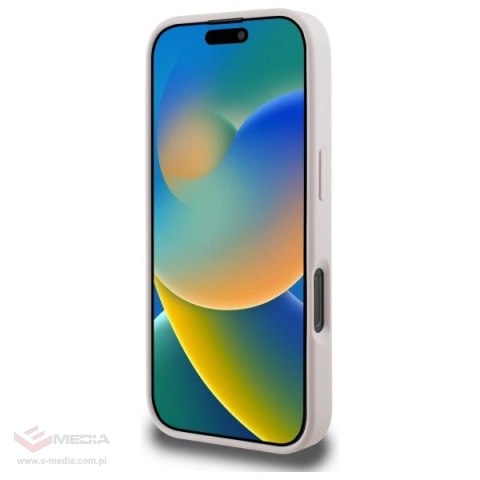 Etui Guess Saffiano Peony Classic Logo MagSafe na iPhone 16 Pro Max - różowe