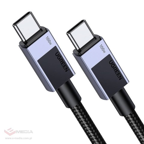 Kabel UGREEN L512 USB-C-USB-C 0.5m 100W 5A (czarny)