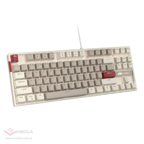 Klawiatura przewodowa MageGee MK-STAR (retro biało-szara) (QWERTY)