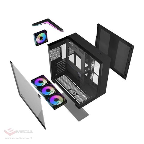 Obudowa komputerowa Darkflash TH285 4 wentylatory (czarna)