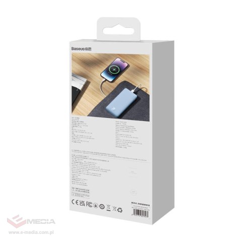 Powerbank Baseus Airpow 10000 mAh 20W (niebieski)