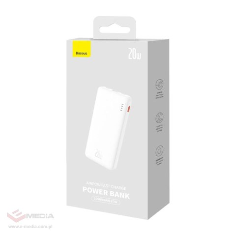 Powerbank Baseus Airpow 10000mAh 20W (biały)