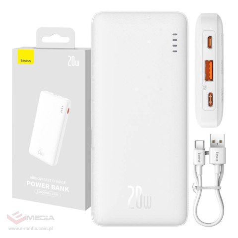 Powerbank Baseus Airpow 10000mAh 20W (biały)