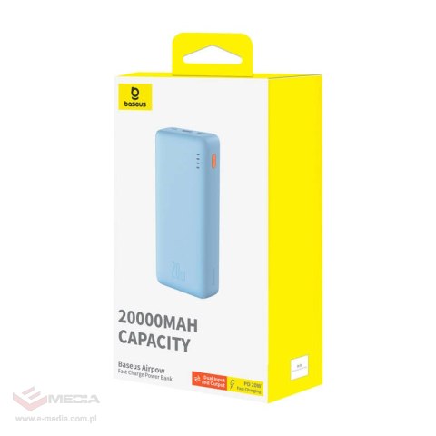 Powerbank Baseus Airpow 20000mAh 20W (niebieski)