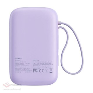 Powerbank Baseus QPow 2 10000mAh 30W 2xUSB-C (fioletowy)