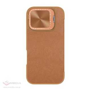 Etui Nillkin Qin Prop Leather iPhone 16 (brązowy)