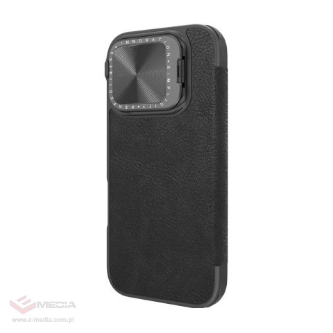 Etui Nillkin Qin Prop Leather iPhone 16 (czarny)