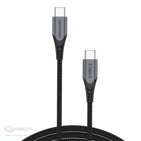 Kabel USB-C do USB-C 100W Vention TAHHD 5A 0.5m USB 3.1 Gen2 4K (szary)