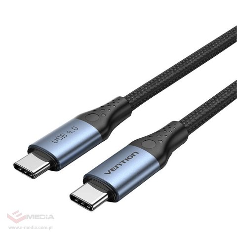 Kabel USB-C do USB-C 240W Vention TAVHF USB 4.0 5A 1m 40Gbps (szary)