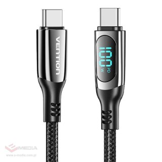 Kabel USB Vention TAYBAV USB 2.0 C-C 100 W 5A 1.2M (czarny)