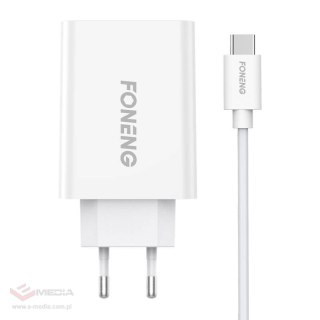 Ładowarka sieciowa Foneng EU43, 1x USB + Kabel USB C