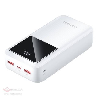 Powerbank Vention FHMW0 30000 mAh, 22,5 W (biały)