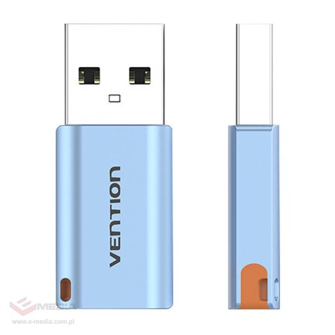 Vention Adapter USB CUAH0, USB-A 3.1 męski do USB-C żeński (szary)