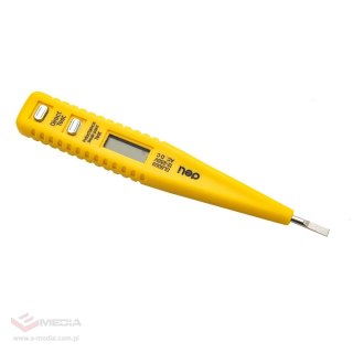 Próbnik napięcia Deli Tools EDL8003, elektroniczny, 12-250V (żółty)