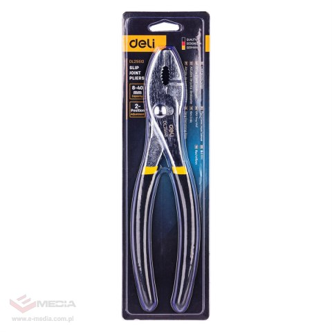 Szczypce zaciskowe Deli Tools EDL25510, 10'' (czarno-żółte)