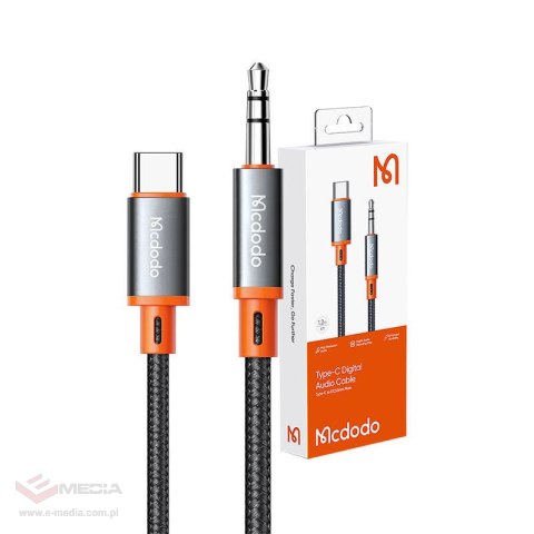 Kabel Mcdodo CA-0820 USB-C do mini jack 3.5mm AUX, 1.2m (czarny)