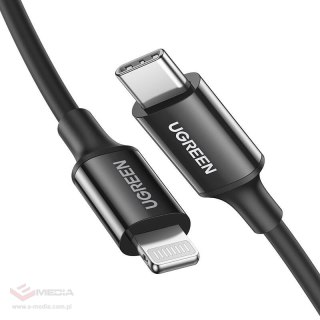 Kabel USB-C do Lightning UGREEN US171, 36W, 1m (czarny)