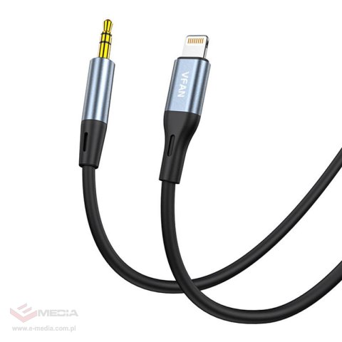 Kabel VFAN L05 Lightning do mini jack 3.5mm AUX, 1m (szary)