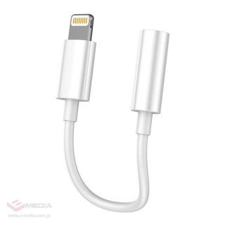 Kabel VFAN L07 Lightning do mini jack 3.5mm AUX, 10cm (biały)