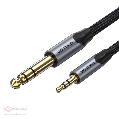 Kabel audio 3,5mm TRS do 6,35mm Vention BAUHJ 5m Szary