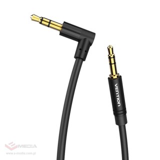 Kabel audio AUX 3,5mm do kątowy 90°3,5mm Vention BAKBG-T 1,5m Czarny