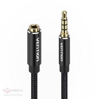 Kabel audio TRRS 3,5mm męski do 3,5mm żeński Vention BHCBH 2m czarny