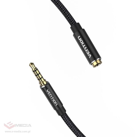 Kabel audio TRRS 3,5mm męski do 3,5mm żeński Vention BHCBJ 5m czarny