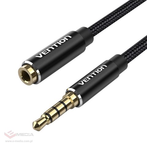 Kabel audio TRRS 3,5mm męski do 3,5mm żeński Vention BHCBJ 5m czarny