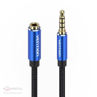 Kabel audio TRRS 3,5mm męski na 3,5mm żeński Vention BHCLJ 5m niebieski