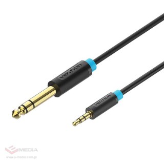 Kabel audio TRS 3,5mm na 6,35mm Vention BABBG 1,5m, czarny