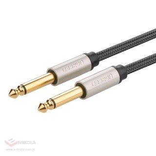 Kabel jack 6.35mm do jack 6.35mm Ugreen AV128, 5m, pozłacany (czarny)