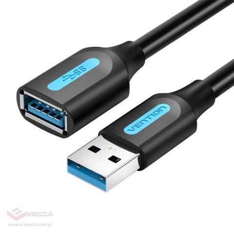 Przedłużacz USB 3.0 A męsko-żeński Vention CBHBD 0.5m czarny