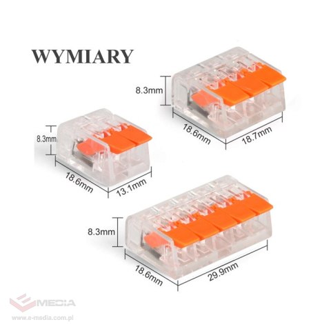 Zestaw szybkozłączy elektrycznych 75szt.E6079