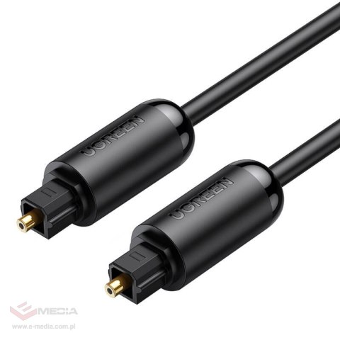 Kabel optyczny Toslink Audio UGREEN AV122, pozłacany, 1.5m (czarny)