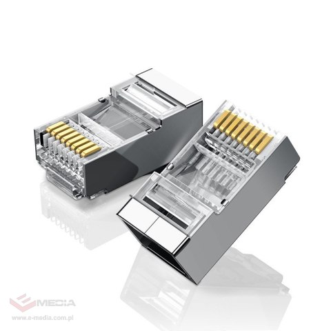 Metalowa wtyczka RJ45 UGREEN NW111 Ethernet, 8P/8C, Cat.6, UTP (10szt.)