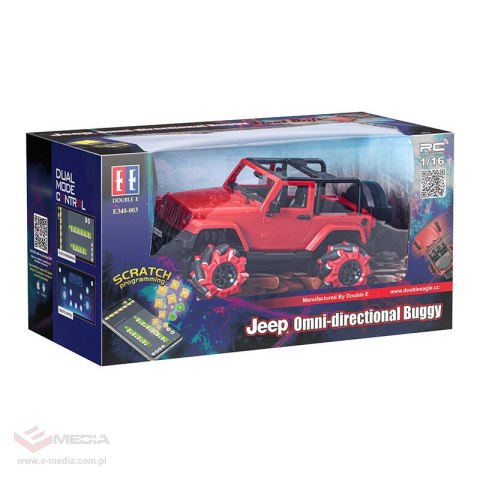 Samochód zdalnie sterowany RC na pilota 1:16 Double Eagle (czerwony) Jeep (drift) E348-003