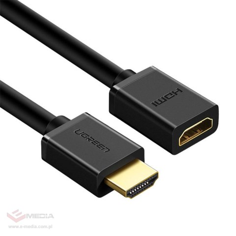 Kabel HDMI męski do HDMI żeński UGREEN 	HD107 , 1.4V 5m (czarny)