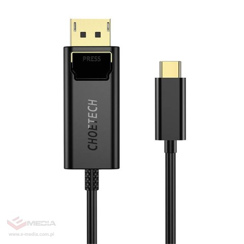 Kabel USB-C do Display Port Choetech XCP-1801BK, 1.8m (czarny)