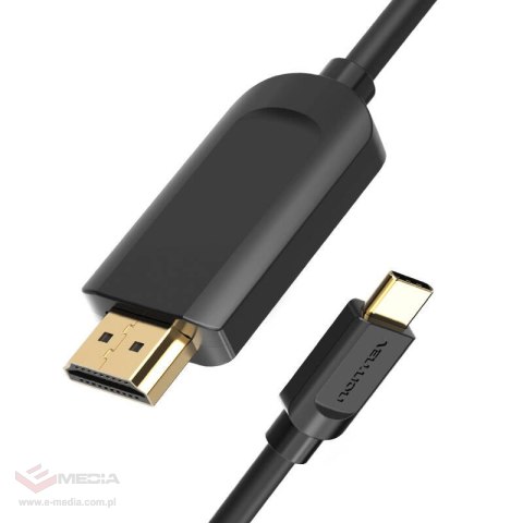 Kabel USB-C do HDMI 1.4 Vention CGUBG 4K 30Hz 1,5m (czarny)